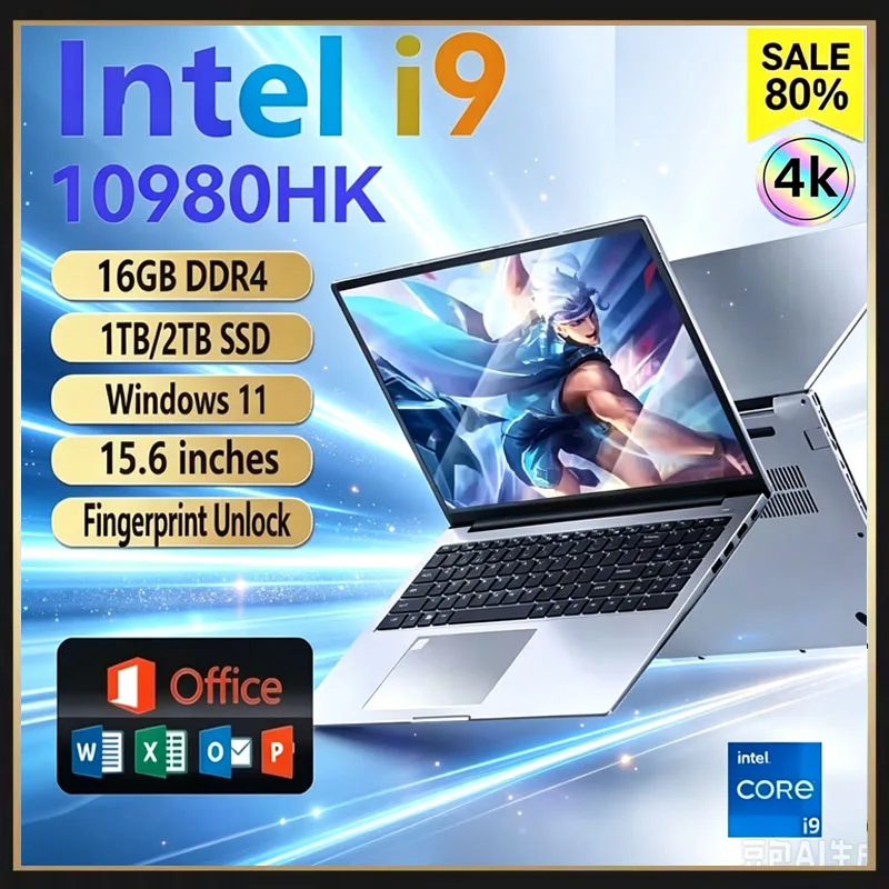 Ssd 1Tb - 15.6インチのポータブルノートパソコン。Intel Core i9-10980HKプロセッサー搭載。Windows 11 Pro。ゲーミングノートパソコン。16GB RAM、4Kディスプレイ、1TBまたは2TB