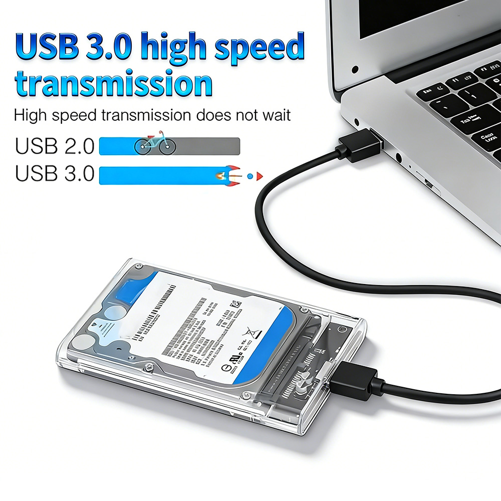 2.5インチ透明SATA-USB 3.0ハードドライブエンク - External Ssd のレビューと価格